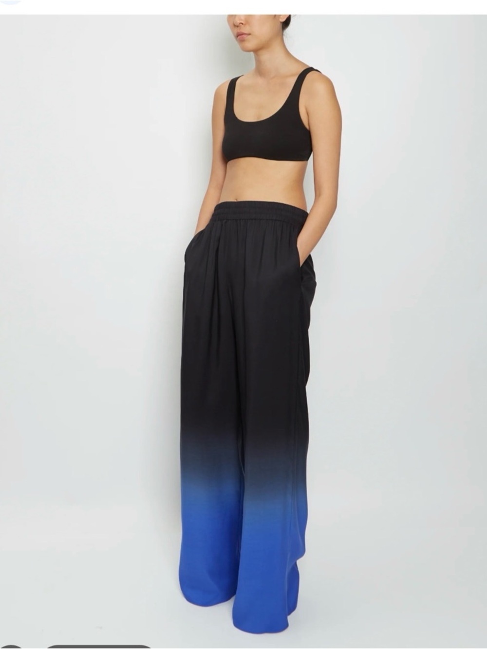 The Row Avante Pant in XS
Dip-dye in black/ electric blue
NWT, retail $1590